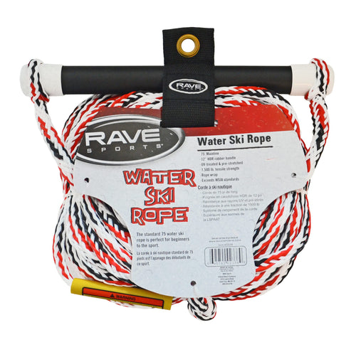 75' RAVE Sports 1-Section Ski Rope w/NBR Smooth Grip- Promo