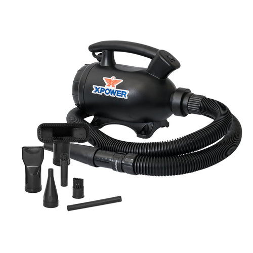 A-5 XPOWER Electric Air Duster for Dusting, Drying, Inflating, Blowing, Vacuuming, Car Detailing, Computer, Leaf Blowing, 100 CFM, 5 Nozzles + 2 Brushes, High Performance Motor, Eco-Friendly