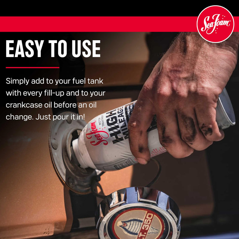 High Mileage Sea Foam Motor Treatment Gas & Oil Additive, HM16, 16 oz