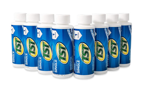 Camco TST Blue Toilet Enzyme Treatment - Formaldehyde Free - Breaks Down Waste And Tissue - Septic Tank Safe -Treats up to 8-40 Gallon Holding Tanks - (8) 4 oz Bottles (41501)