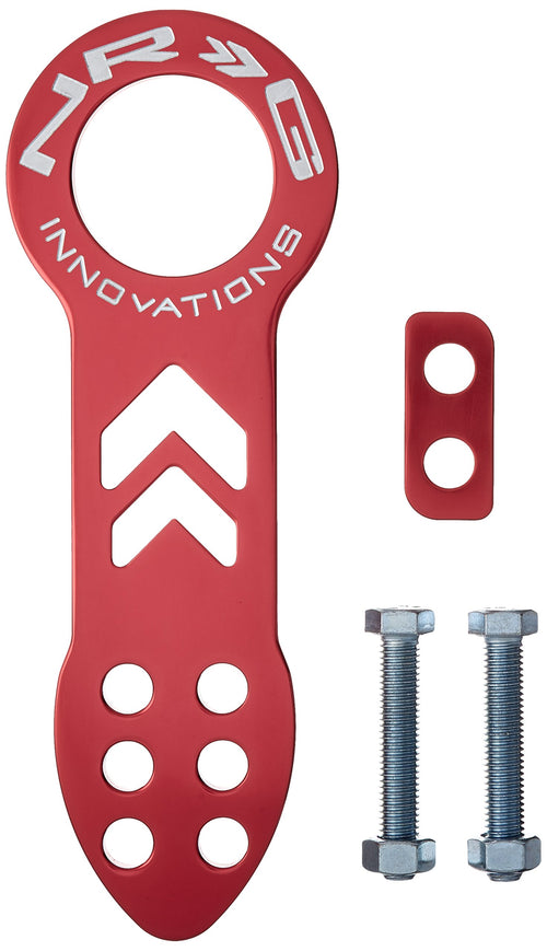 Front Tow Hook NRG Innovations TOW-100RD Anodized Red (Universal Fitment)