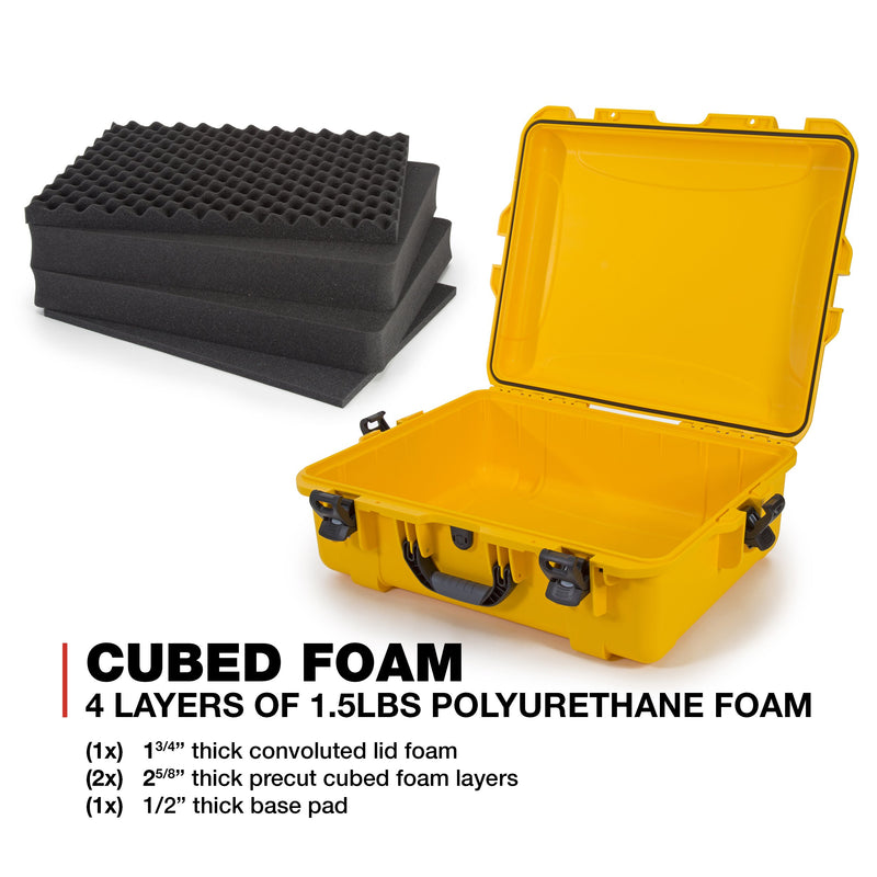 Waterproof Nanuk 945 Hard Case with Foam Insert - Yellow