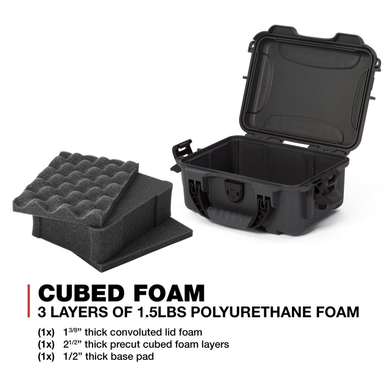 Graphite Nanuk 904 Waterproof Hard Case with Foam Insert