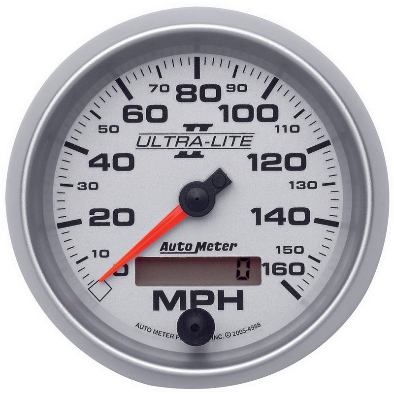 Auto Meter Ultra-Lite II 3-3/8" 160 mph In-Dash Electric Programmable Speedometer 4988
