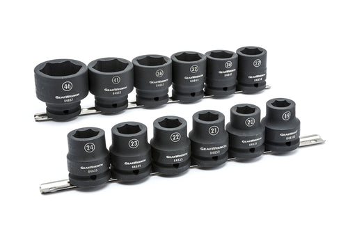 3/4" Drive GEARWRENCH Standard Impact Metric Socket Set 12 Pc., 6 Point - 84958