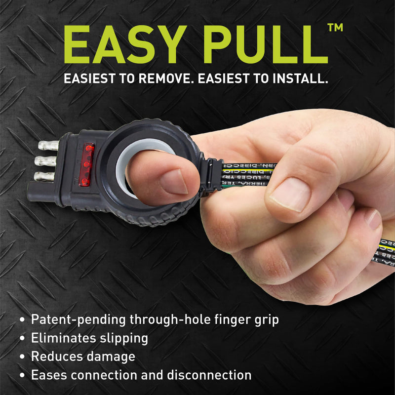 Hopkins 48148 Towing Solutions Endurance Easy-Pull 12 4 Flat Extension Trailer Connector, Black