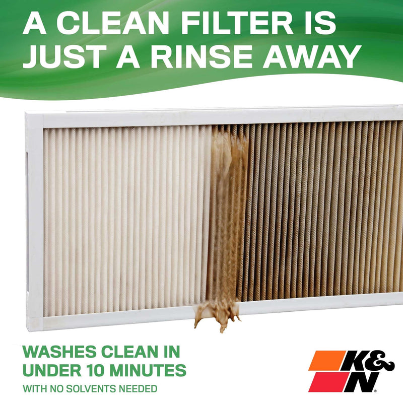 K&N HVAC Furnace Air Filter 10x20x1, Lasts a Lifetime, Washable, Merv 11, the Last Filter You Will Ever Buy, Breathe Safely at Home or in the Office, HVC-11020