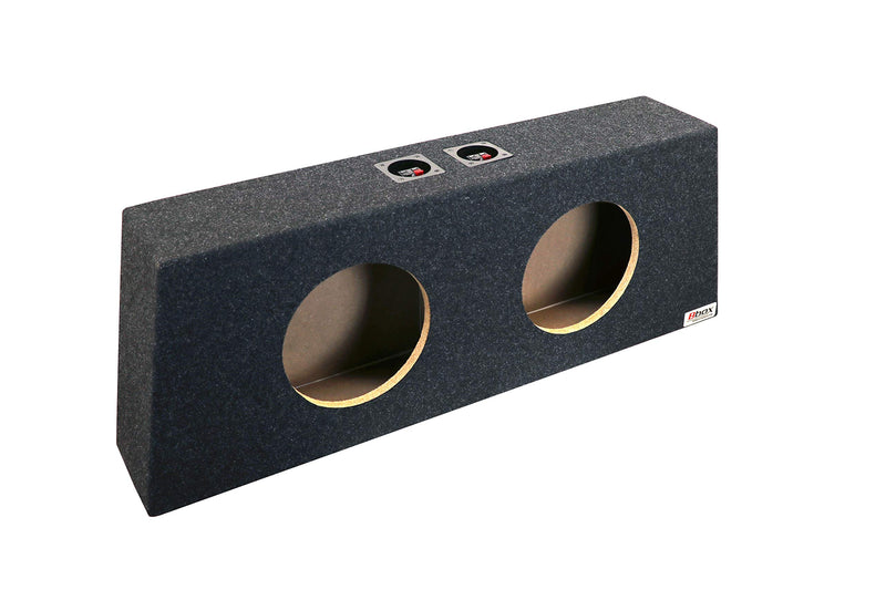 Dual Bbox 10 Inch Subwoofer Box - Sealed Carpeted Subwoofer Enclosure - Car Subwoofer Boxes & Enclosures - Pro Audio Tuned - Fits 1965-2018 Ford Mustang, Charcoal