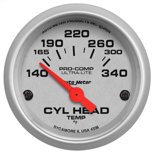 Gauge, AUTO METER: Cylinder Head Temp, 2 1/16", 60-170ºc, Electric, Ultra-Lite