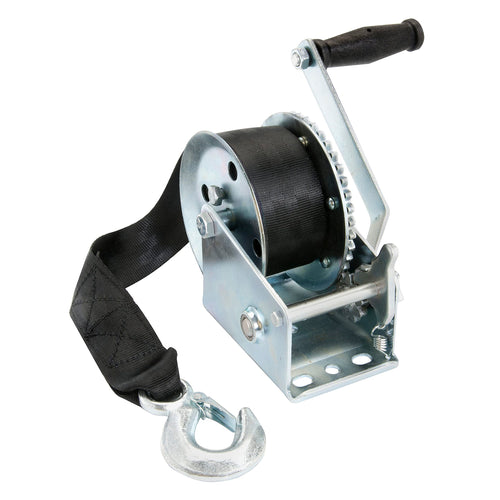 Manual TOWSMART Trailer Winch, 1,500 lb. Capacity, 2 in. x 20 ft. Strap