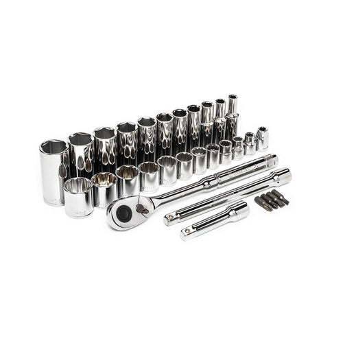 Crescent 30 Pc 6 and 12 Point 3/8" Drive SAE Mechanics Tool Set - CSWS8C