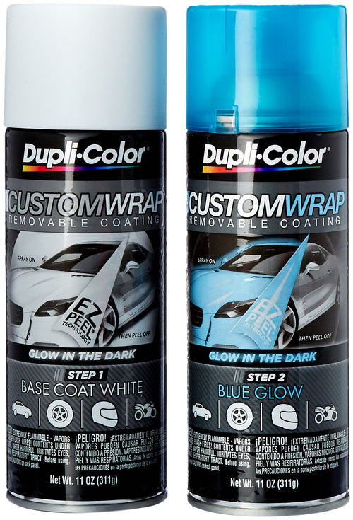 Custom Wrap Dupli-Color ECWRC7970 Glow in the Dark Removable Automotive Paint – Blue Metallic Spray Paint - 11 oz. Aerosol Can