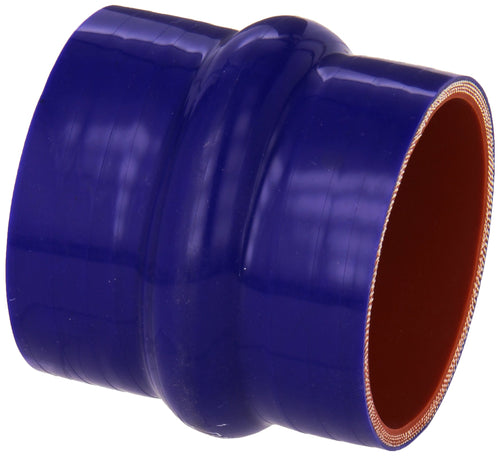 HPS Silicone HTSHC-275-BLUE High Temperature 4-ply Reinforced Straight Hump Coupler Hose, 65 PSI Maximum Pressure, 3" Length, 2-3/4" ID, Blue