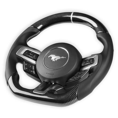 Steering Wheel Rekudo RK950-05 - Carbon Fiber with Leather Grips