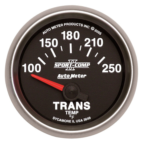 Auto Meter 2-1/16" 100- 250 F Short Sweep Electric Transmission Temperature Gauge 3649