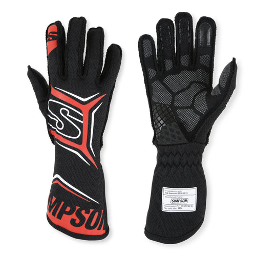 MGXR Simpson Racing Magnata Gloves Black/Red XL - Pair