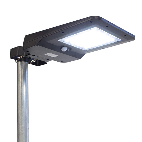 Wagan 1600 Lumen EL8586 Integrated Solar Street Lamp Security Flood Light Motion Sensor Waterproof Weatherproof Dusk to Dawn Solar LED Light Lamp for Outdoor Garden Yard Path Parking Lot