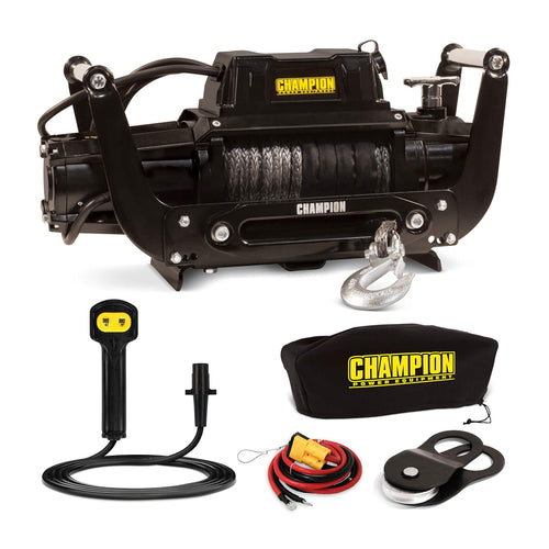 12,000-lb. Champion Power Equipment Truck/SUV Synthetic Rope Winch Kit with Speed Mount