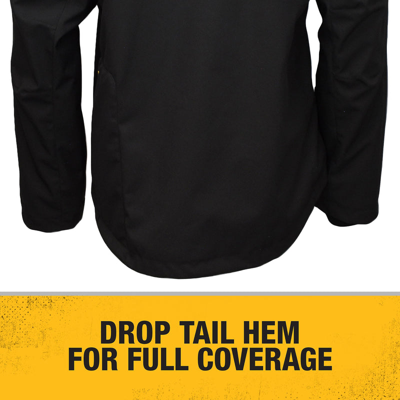 Men's DEWALT Heated Standard Soft Shell Jacket with Battery Black Size 2X