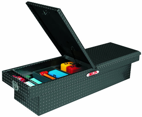Mid Size Delta 1-307002 Black Aluminum Mid-Lid Dual Lid Crossover Truck Box