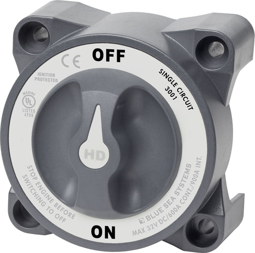 Heavy Duty Blue Sea Systems 3001 Battery Switch with Alternator Field Disconnect, On-Off, Beige