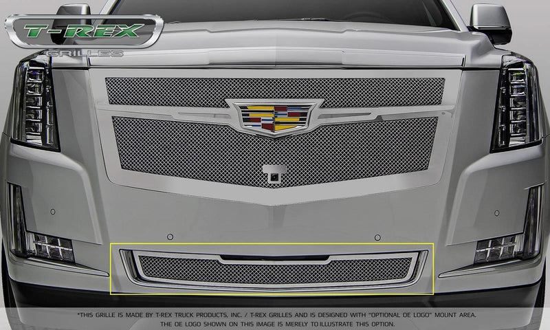 Upper Class Series T-Rex Grilles 2015i-2020 Escalade Bumper Grille, Chrome, 1 Pc, Replacement - PN #57181, Polished