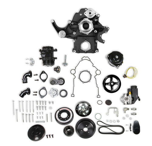 Premium Holley 20-292BK Complete Mid-Mount Accessory System - Black Finish