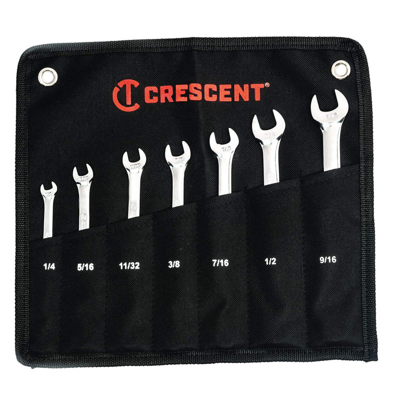 Crescent 12 Point SAE Combination Wrench Set 7 Pc. - CCWSRSAE7