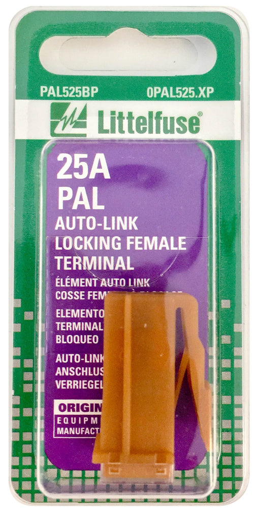 PAL Littelfuse 0PAL525.XP 32 Volt 25 Amp Carded Auto Link Female Lock Fuse