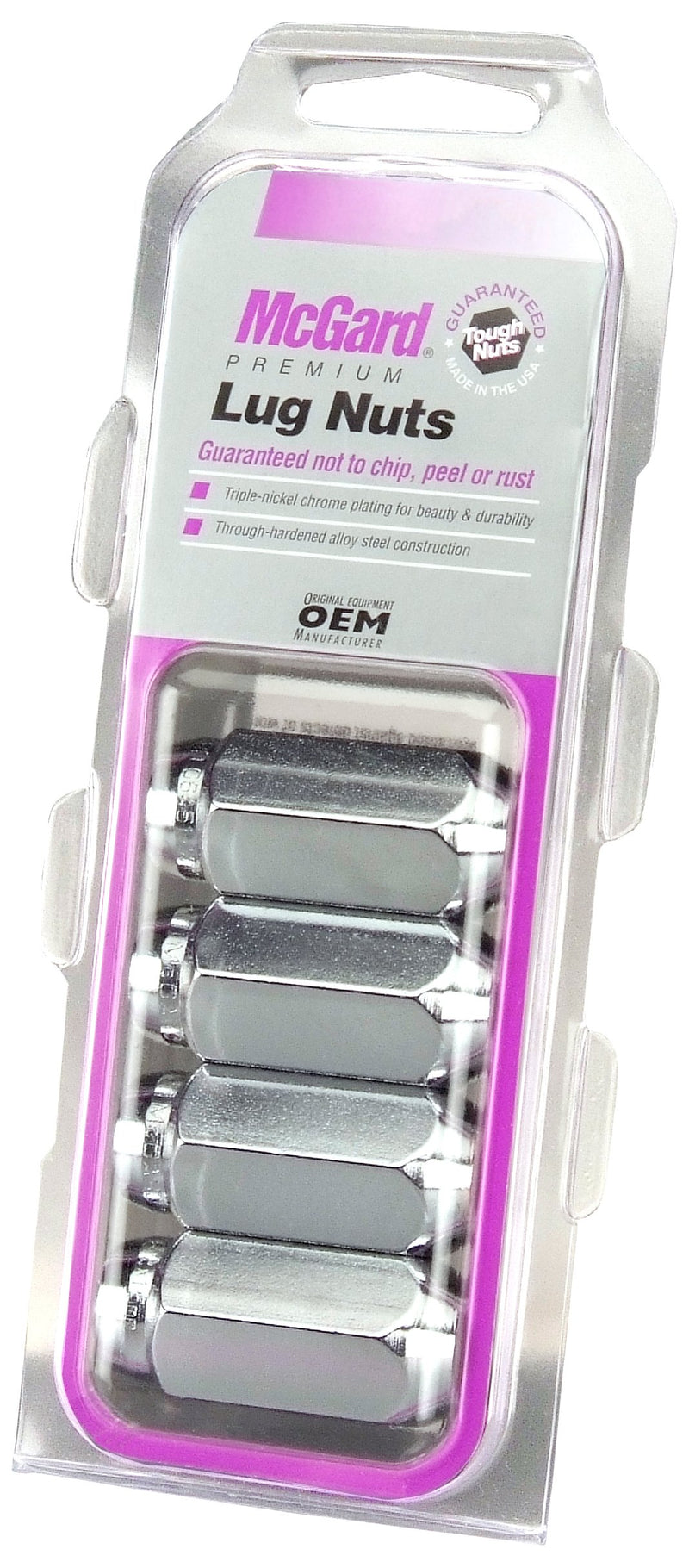 Chrome Cone Seat Style MCGARD 64014 Lug Nuts (M14 x 1.5 Thread Size) Steel - Set of 4