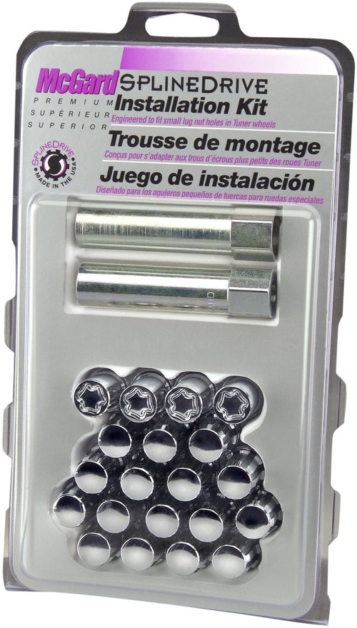 SplineDrive McGard 65554CN Chrome Wheel Installation Kit (M12 x 1.25 Thread Size) - for 5 Lug Wheels