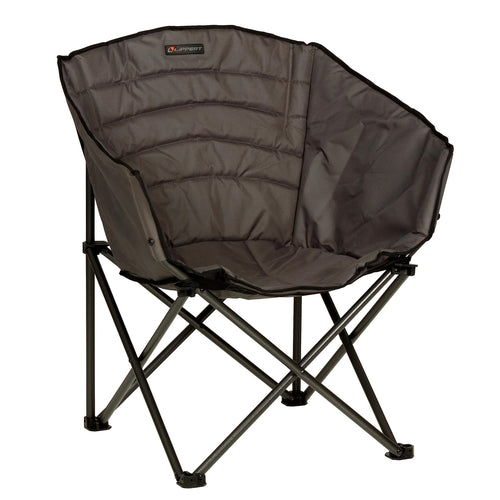 Campfire Lippert Barrel Chair - Dark Grey, Comfortable Barrel Shape, High-Loft Cushioning, Foldable, Powder Coated Steel, Lightweight, Durable Polyester or Oxford Outdoor Fabrics, 2022114800