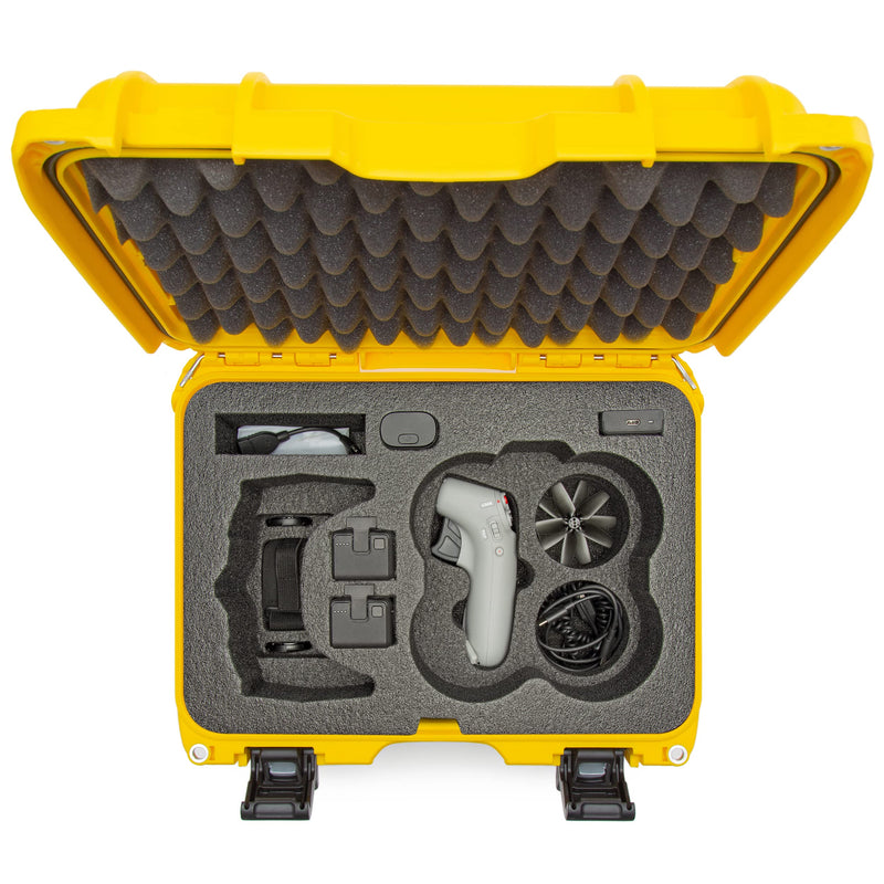 Waterproof Nanuk 915 Hard Case with Foam Insert for DJI Avata FPV Unit, Goggles and Controller - Yellow