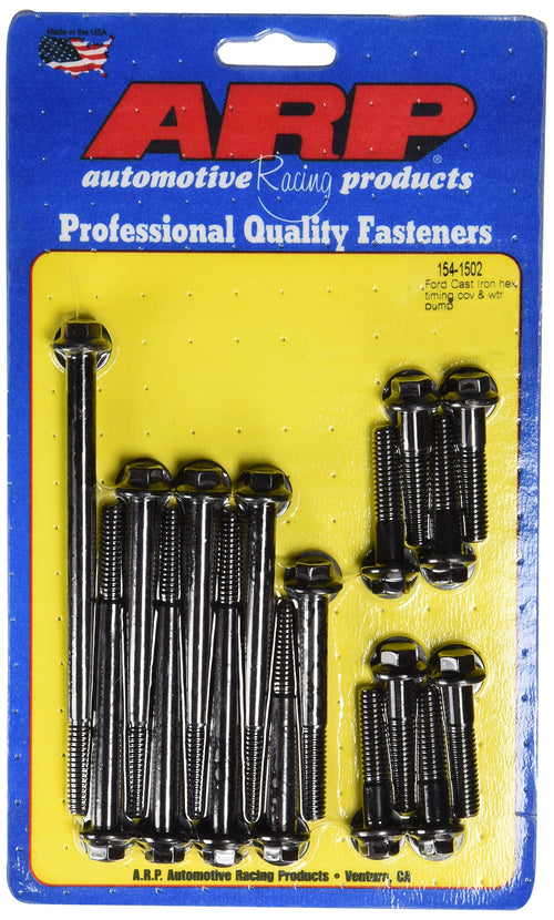 ARP Black Oxide Hex Timing Cover and Water Pump Bolt Kit 1541502