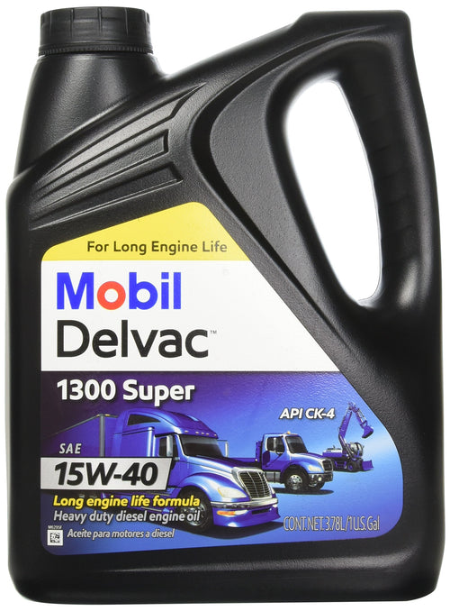 15W-40 Mobil 1 Delvac 1300 Super Motor Oil - 1 Gallon