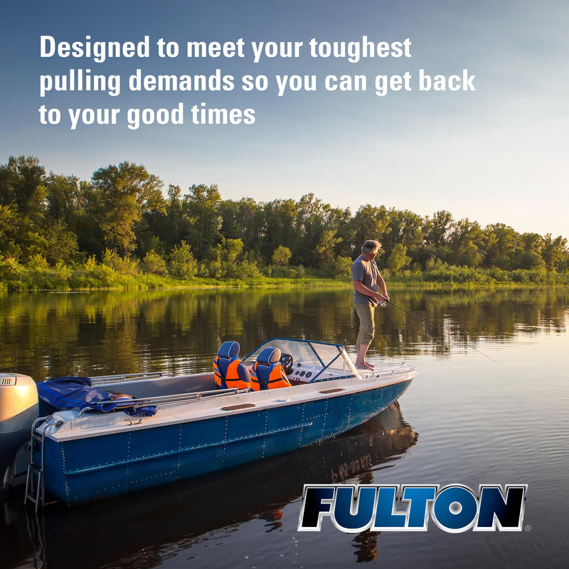 Fulton XLT 142314 Boat Trailer Winch with 20 Foot Winch Strap with Hook, 1,800 lbs. Capacity, Single-Speed Hand Crank Winch, Solid Drum Gear System