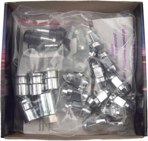 Chrome Bulge Style McGard Cone Seat Wheel Installation Kit (M12 x 1.5 Thread Size) - for 5 Lug Wheels