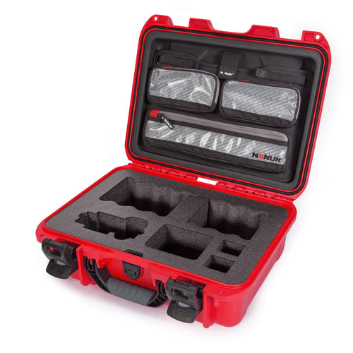 Waterproof Nanuk 920 Hard Case with Lid Organizer for Sony A7R Size Camera - Red (920-SON9)