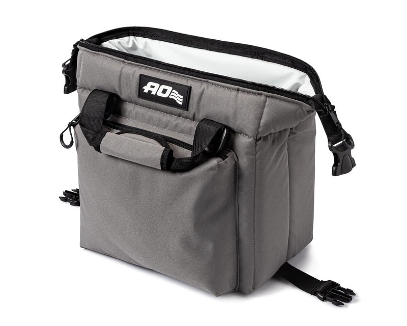 Caravan AO Coolers Canvas Soft Cooler with High-Density Insulation, Oversized Storage Pockets, Charcoal, 12-Can