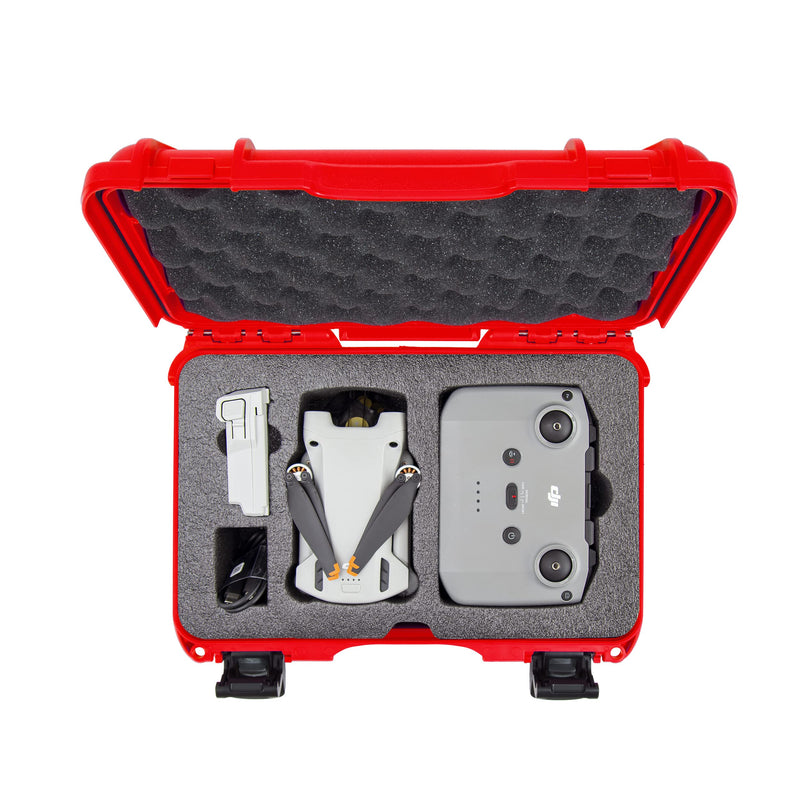 Nanuk Waterproof Hard Case 909 with Custom Insert for DJI Mini 3 and RC-N1 Remote - Red (909S-080RD-0A0-C0598)