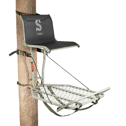 Summit Treestands Ledge XT Tree Stand Hang-on | Lightweight | Folding Comfort-Mesh Seat (SU82117),Black