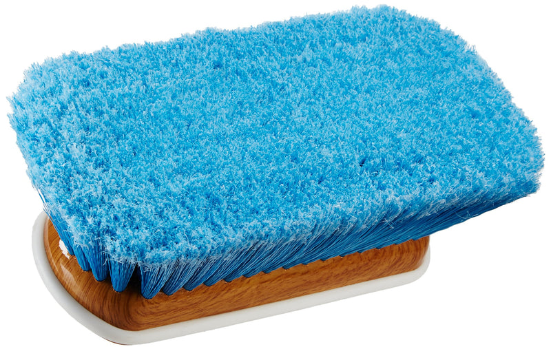 8" STAR BRITE Premium Cleaning Brush - Synthetic Wood Block with Durable, High-Density Star Prene Fibers for Boat, RV & Auto Surfaces - Extend-A-Brush Handles - Medium Bristle, Blue (040171)