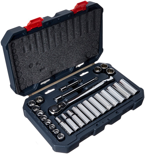 Crescent 27 Pc. 6 & 12 Point 3/8" Drive Standard & Deep Metric Mechanics Tool Set - CSWS9N