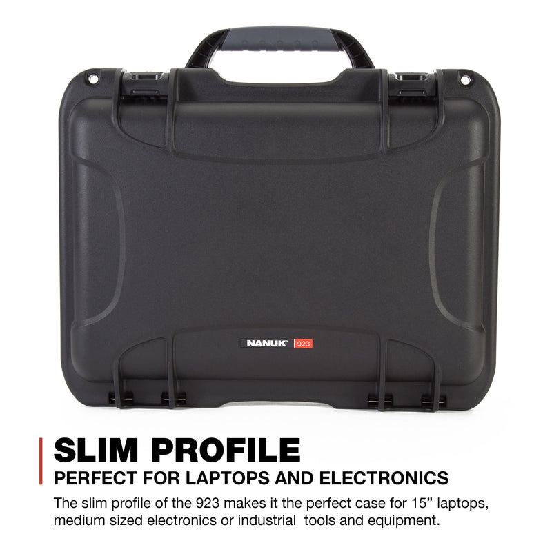 Protective Nanuk 923 Case with Padded Dividers, Black