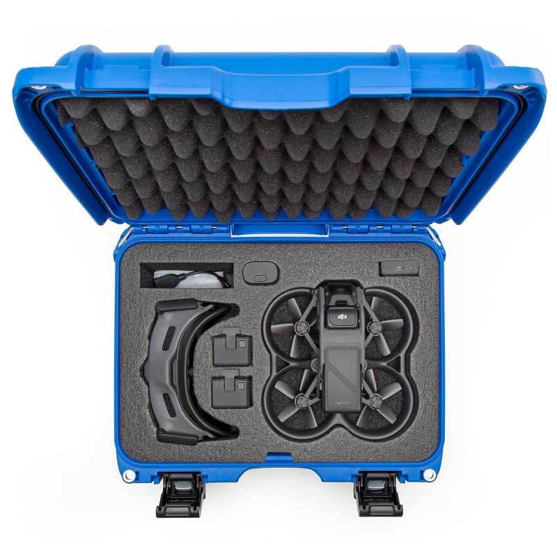 Waterproof Nanuk 915 Hard Case with Foam Insert for DJI Avata FPV Unit, Goggles and Controller - Blue