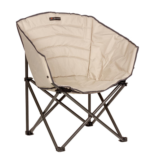 Campfire Lippert Barrel Chair - Sand, Comfortable Barrel Shape with High-Loft Cushioning, Foldable, Powder Coated Steel, Lightweight, Durable Polyester or Oxford Fabrics for Outdoors, 2022114799