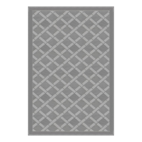 Grey Lippert Reversible All-Weather RV Patio Mat 6' x 9'