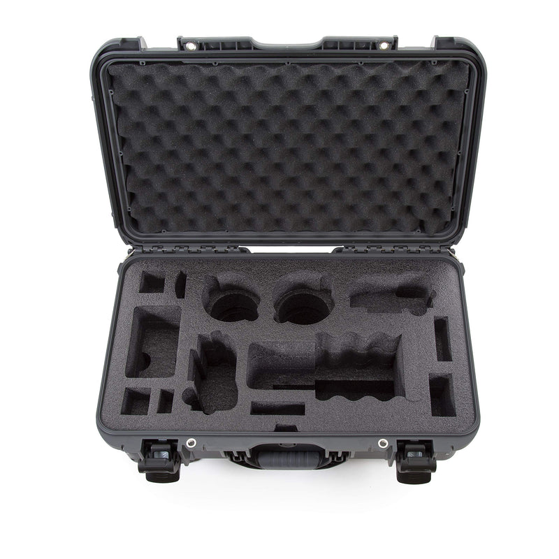Waterproof Nanuk 935 Carry-On Hard Case with Custom Foam Insert for Sony a7R Size Camera w/Wheels - Graphite