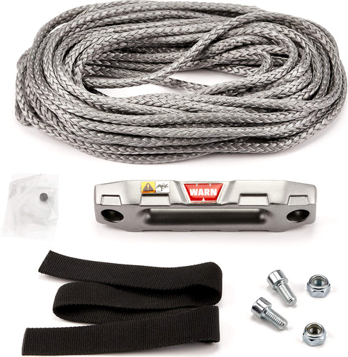 Accessory Kit WARN 100970 - Epic Synthetic Rope for ATV and UTV Winch: 1/4" x 50'