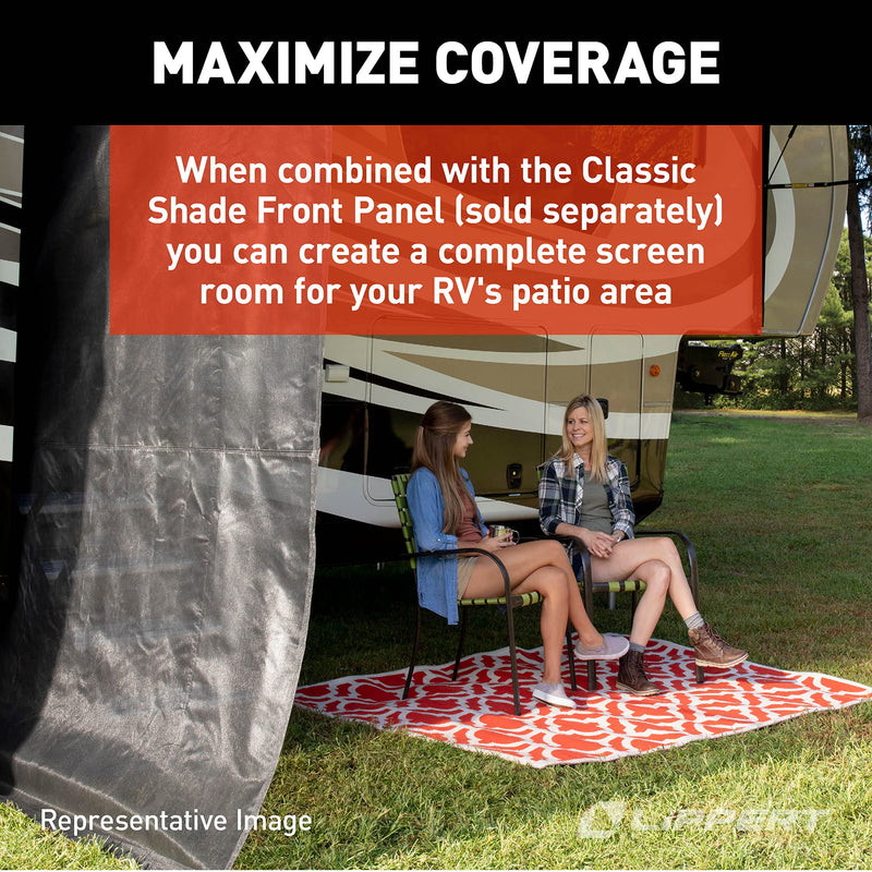 Solera Front Panel Super Shade for 5th Wheel, Travel Trailer and Motorhome RV Awnings, 10' x 19'